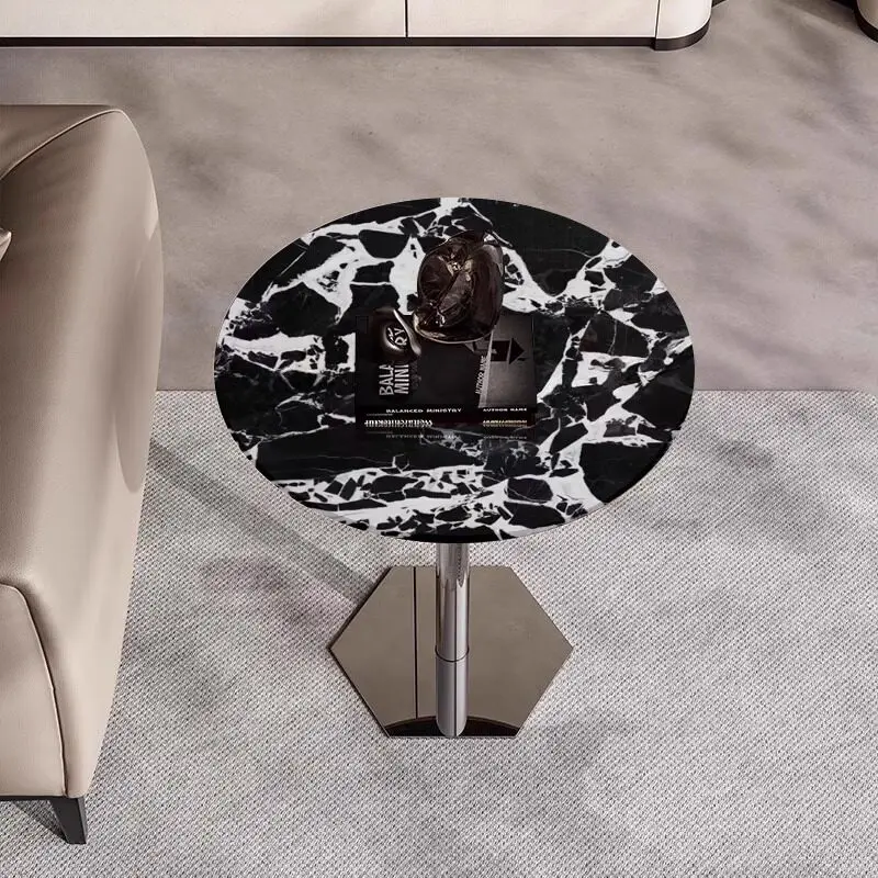 

Sofa side few household Italian luxury stone small coffee table marble corner few