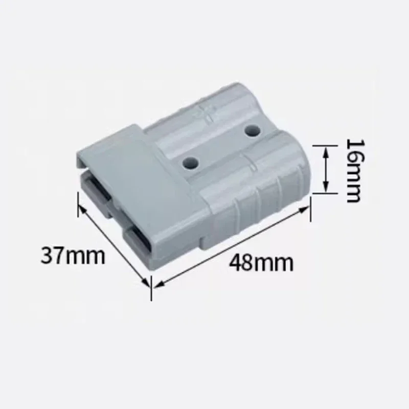 1pc 50A Gray Plug to Battery Clip Connectors For Forklift/Car Charging Extension Cord Quick-Release Adapter Alligator Clips Tool