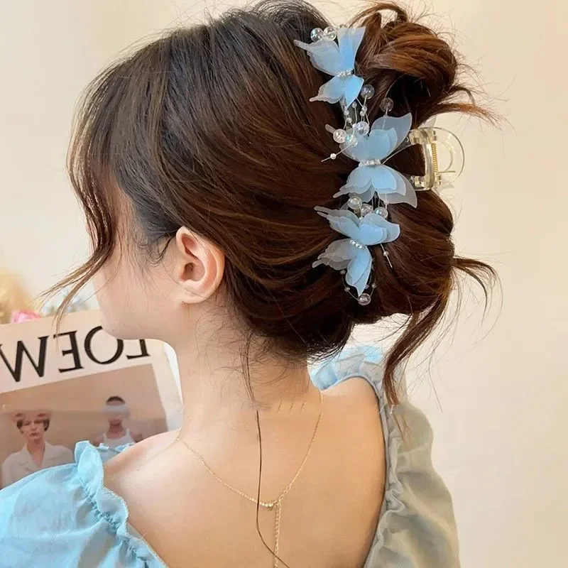 Female New Headwear Shark Clip Butterfly Spring Autumn Party Hair Claw for Women Girls Hair Clip Hairpin Hair Accessories