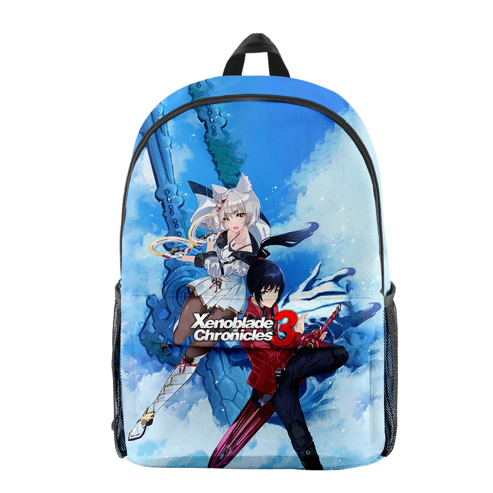 Hip Hop Youthful Xenoblade Chronicles 3 Game School Bags Notebook Backpacks 3D Printed Oxford Waterproof Funny Travel Bags