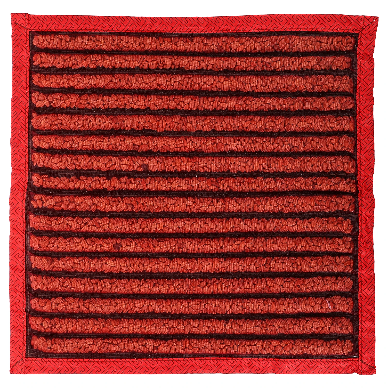 

Hawthorn Seeds Car Seat Cushion Red Square Mesh Pad for Driving Comfort Ventilated Automotive Truck Seat Accessories