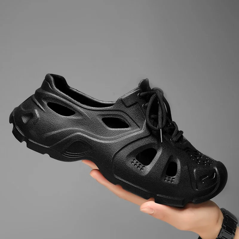Spring Shoes for Men Sandals Male Sneakers Designer Man Footwear Athletic Mens Tennis Trends 2025 Comfort Normal Leather Slipper image 3