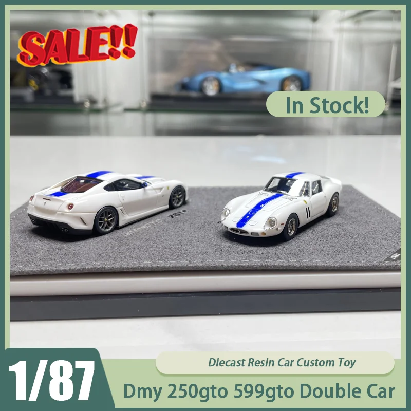 สินค้าใหม่ในสต็อก 1:87 Dmy 250gto 599gto ชุดรถคู่ รถเรซิ่น ของเล่นสะสม ของเล่นเด็ก ของขวัญคริสต์มาส