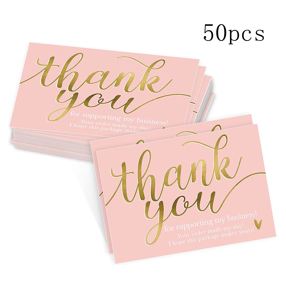 

50 Pcs White Thank You Card Thank You For Your Order Card Praise Labels For Small Businesses Decor For Small Shop Gift Packet