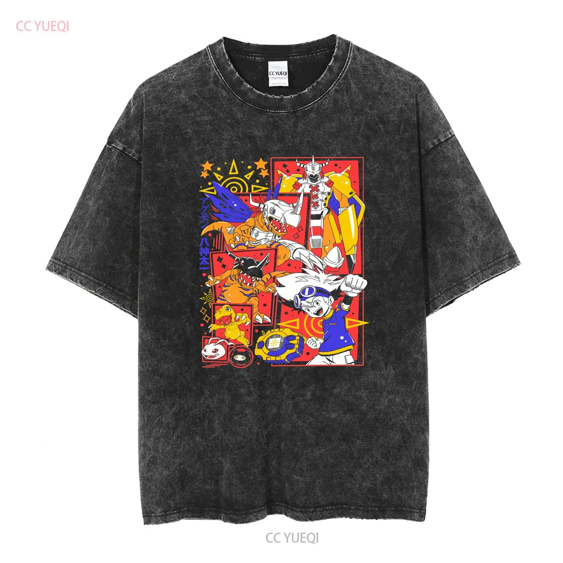 Agumon Adventure T shirt Veemon Digimon All Size YI3129 long or short sleeves vintage Washed Stretched Slightly Breathable Soft