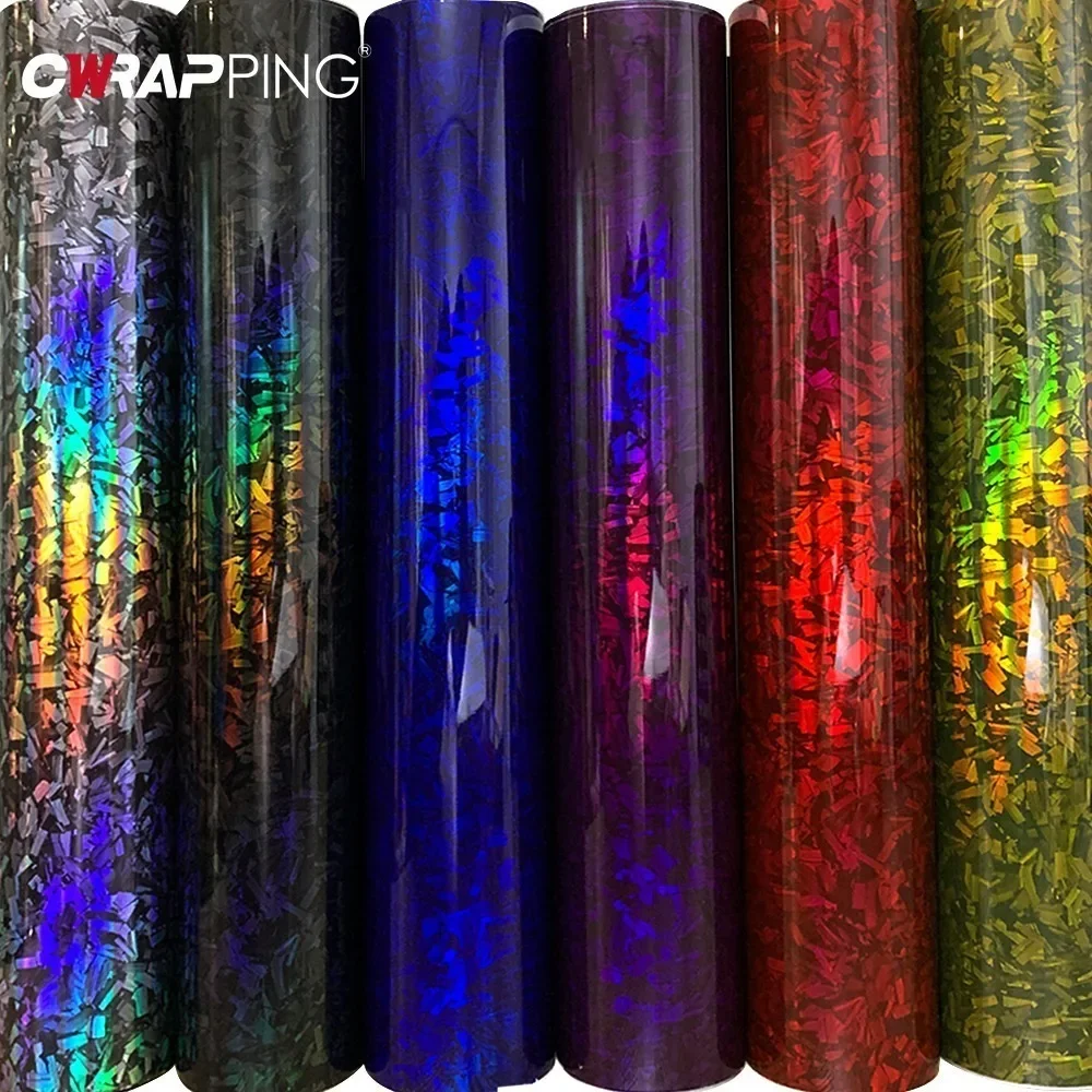 PET Carbon Aufkleber Regenbogen Laser Auto Geschenkpapier Tuning Auto Zubehör Motorrad Klebstoff Vinyl Auto Aufkleber Körper Abdeckung
