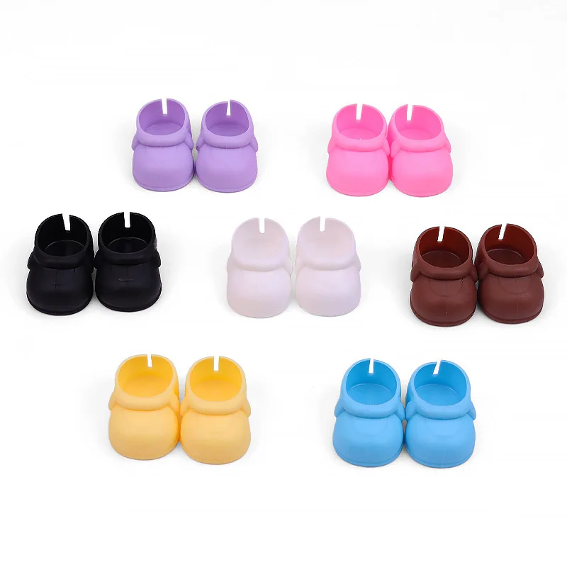 Sapatos para Bonecas de 24cm, Sandálias de Plástico para Boneca Mia, Acessórios DIY para Brinquedos, Botas de Chuva Coloridas em Tom Macaron Feitas à Mão