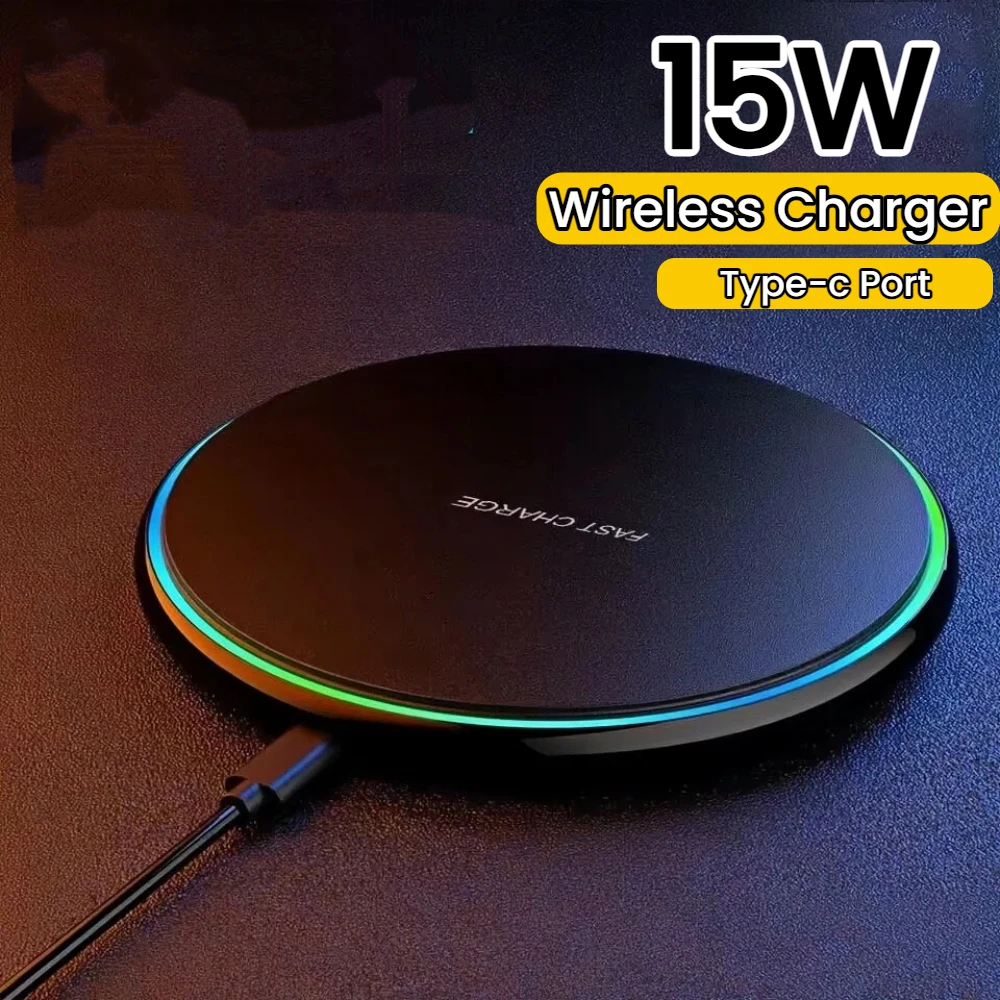 15W Wireless Charger Fast Mobile Phone Charger Wireless Charging Function Phones For iPhone 15 14 Samsung Charging Dock Station