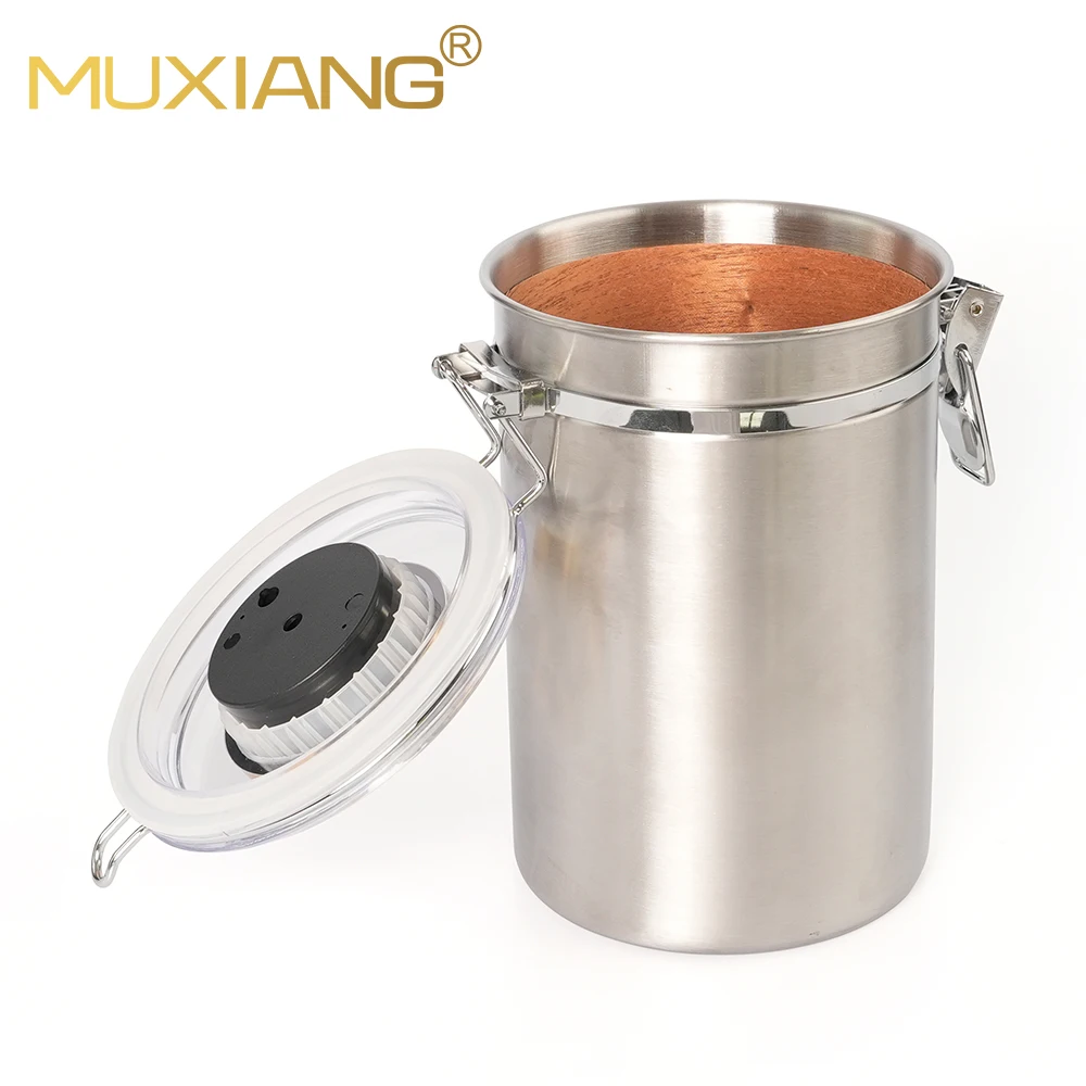 

Muxiang Large Stainless Steel Moisturizing Jar With Pointer Display Height 190mm Inner Diameter 115mm For Cigar Tobacco