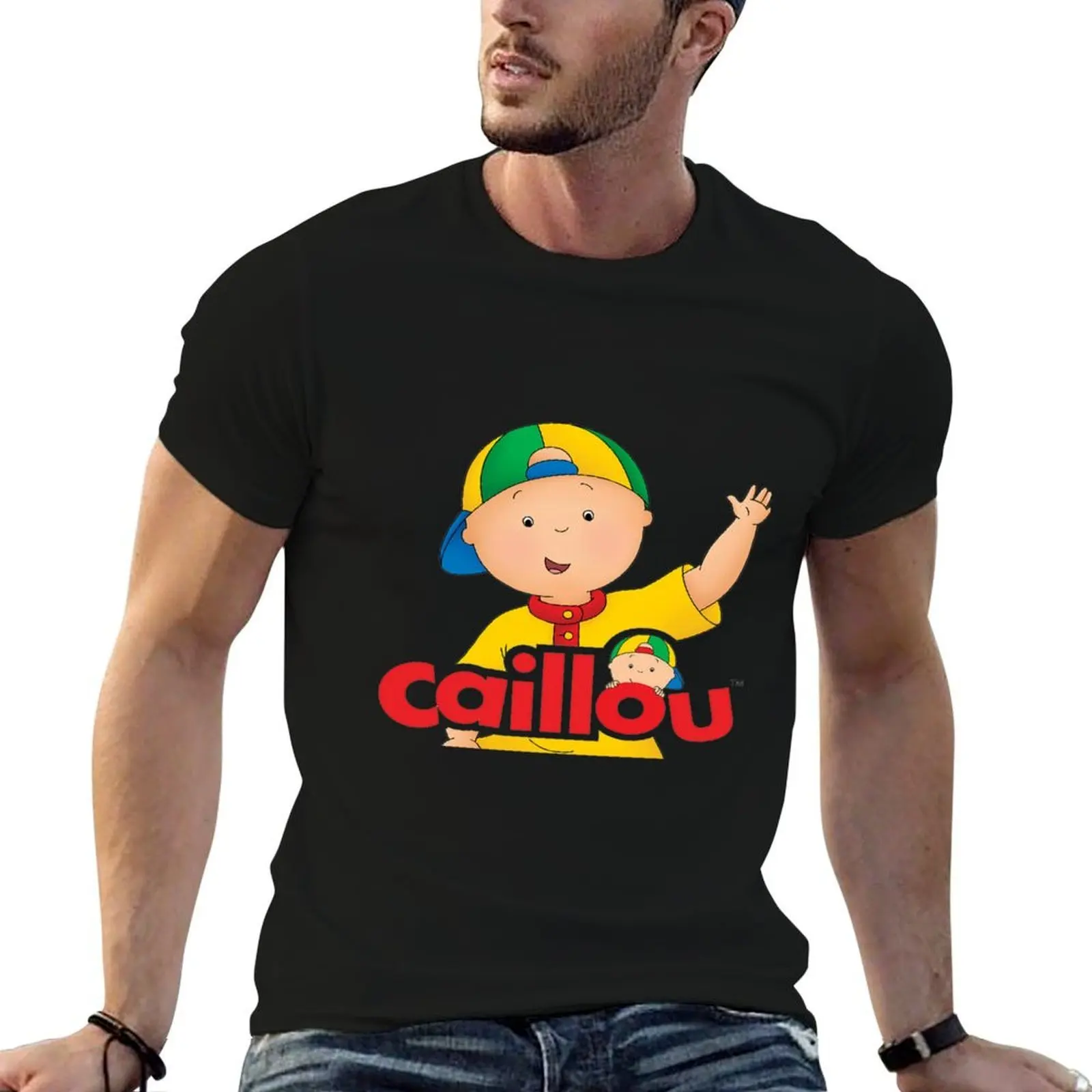 

caillou, caillou and dog T-Shirt t shirt man designer t shirt man luxury t shirt for man 100 percent cotton T-shirt