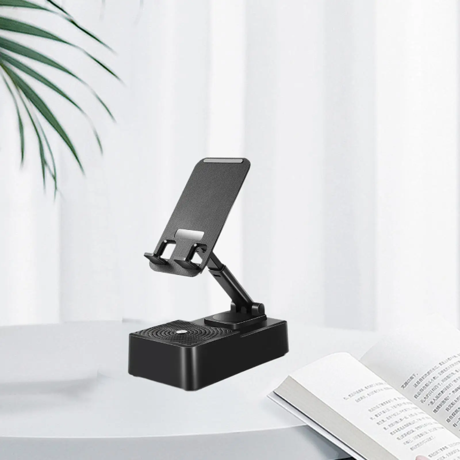 블루투스 스피커가 장착된 휴대폰 스탠드 여성용 남성용 데스크탑용 휴대폰 크래들