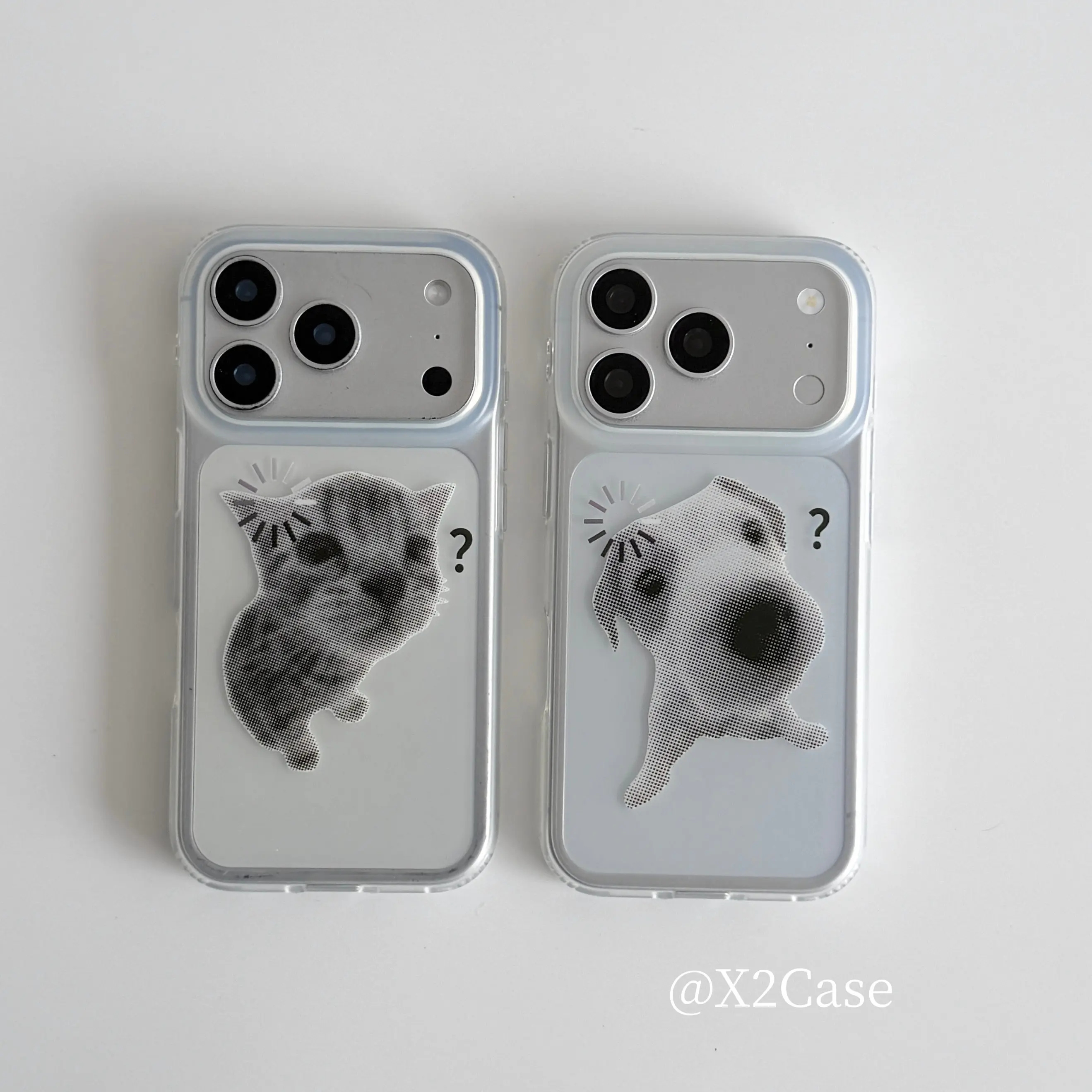 Korean Ins Cute Pixel Cat Puppy Y2K Phone Case For iPhone Ultra 18 17 Air 16 15 14 13 12 11 Pro Max 7 8 Plus XR XS MAX Cover