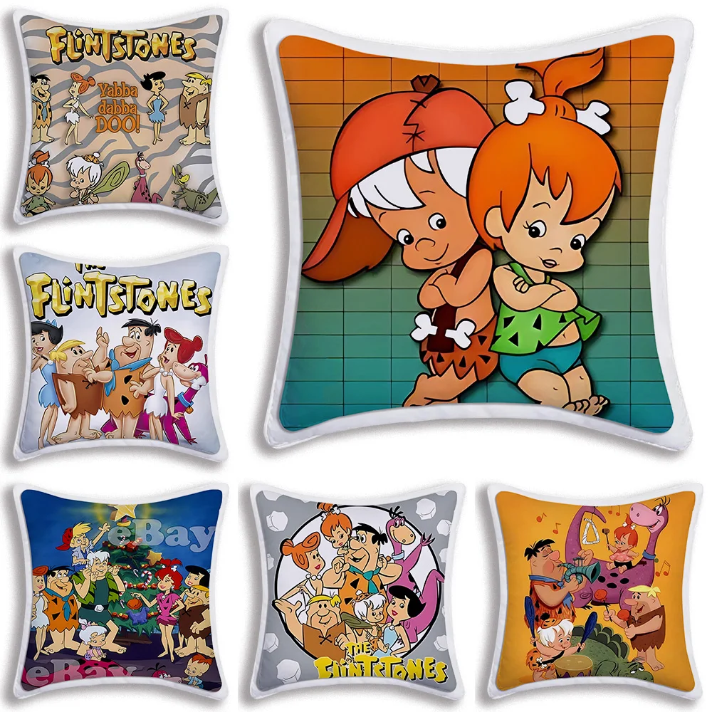 Pillow Covers Cartoon Sofa Decorative Home Double-sided Printing Short Plush Cute Cushion Cover