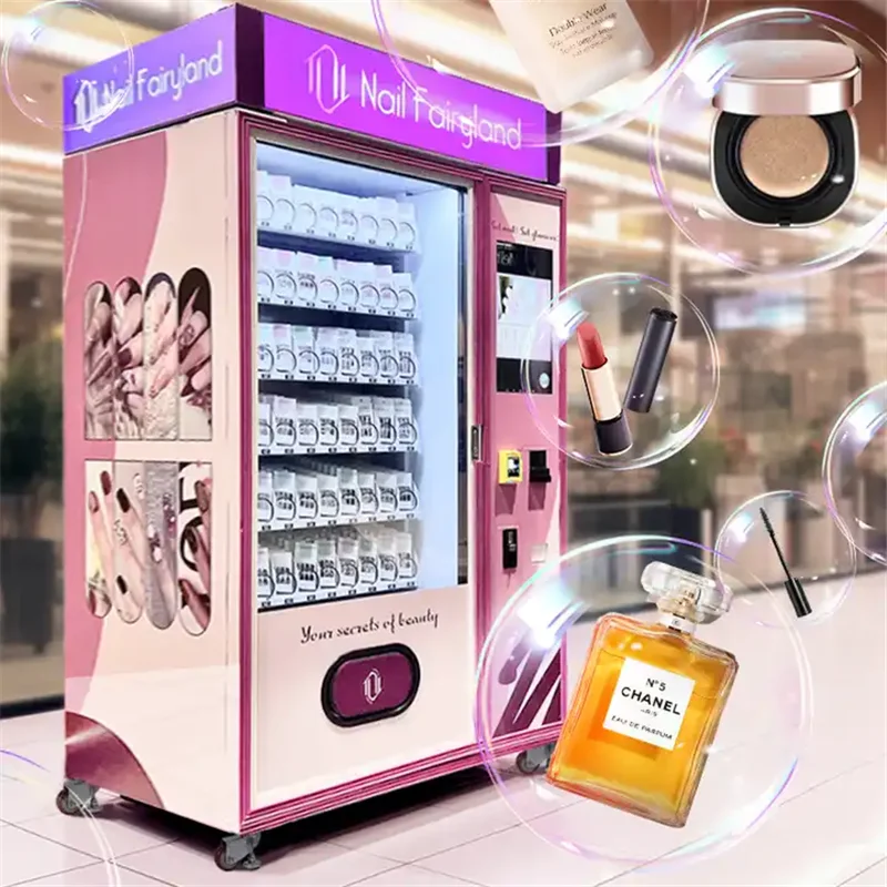 Touch Screen Eyelashes Cosmetics Vending Machine for Necklace Hair Mask Nail Sticker Custom Vending Machines for Gumball Toys