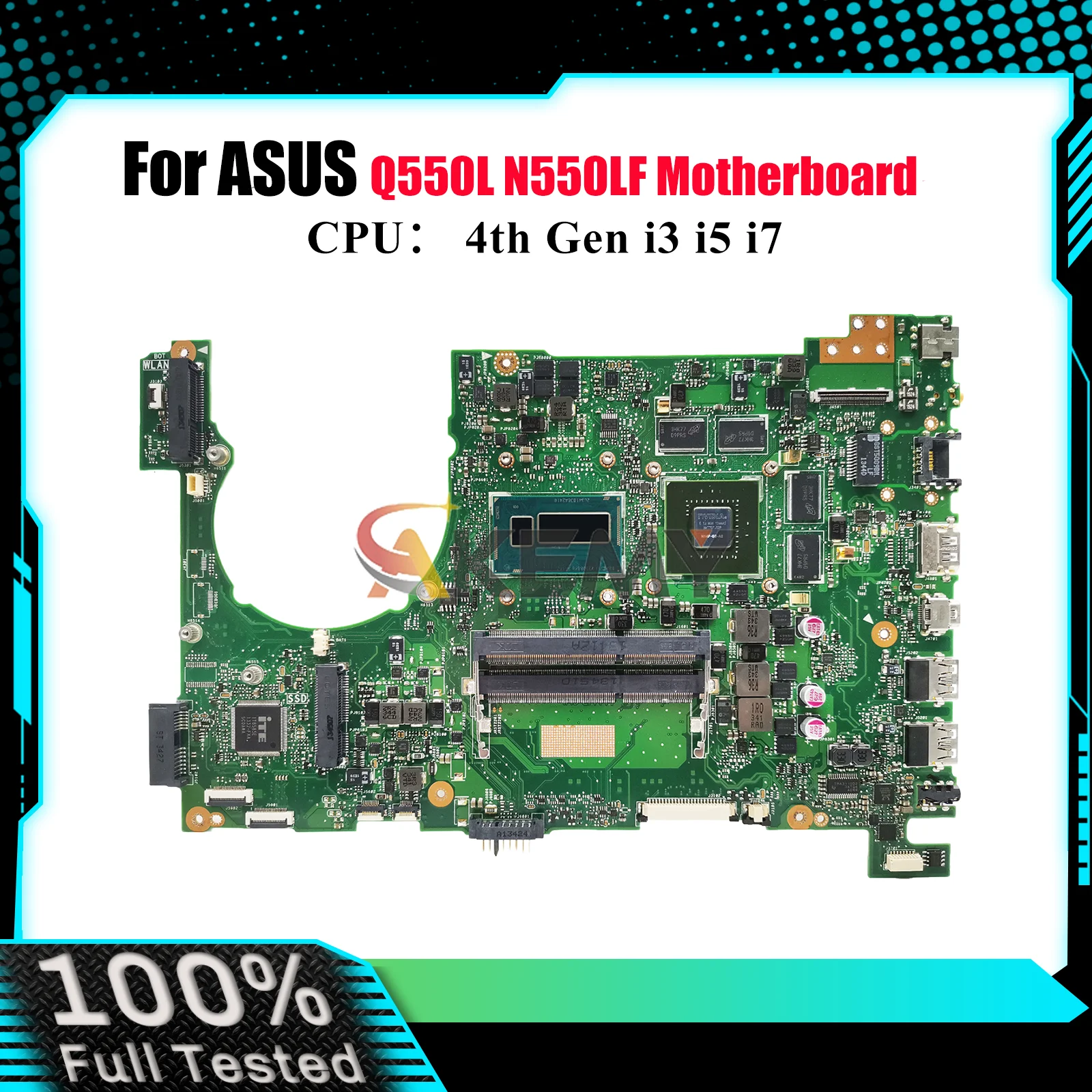 

N550LF Материнская плата для ноутбука ASUS ROG N550L Q550L N550LF Материнская плата для ноутбука с процессором i3 i5 i7 100% тестирование ОК быстрая доставка stk