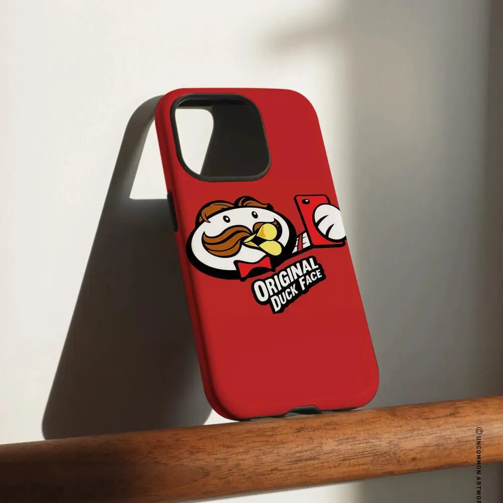 Funda de teléfono P-Pringles con patatas fritas para iPhone 17 16 15 14 13 12 Pro Max Plus, carcasa dura líquida de doble capa HD brillante