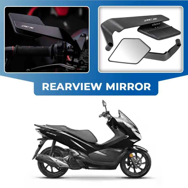 

A pair Alloy adjustable Motorcycle Mirror Wind Wing RearView Mirror For PCX HONDA PCX125 PCX150 PCX 125 150 ADV150 Convex