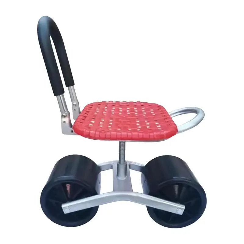 Garden Seat With Wheels Rotating Garden Stools For Gardening Adjustable Height Garden Chair Steering Handle Gardening Seats For