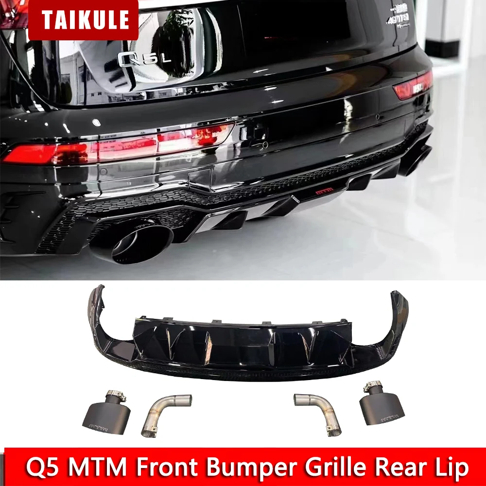 

For 2021 to 2023 Q5 SUV/Sportback SQ5 Modification MTM Style Bodykit PP Material Q5 MTM Front Bumper Grille Rear Lip Free