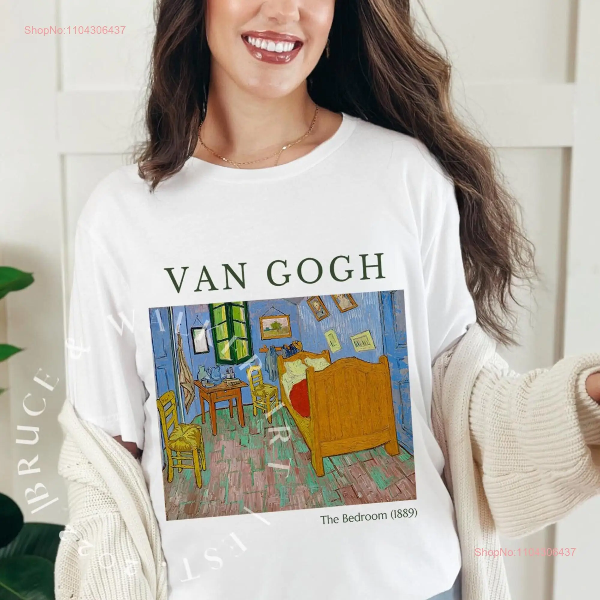 Van Gogh T Shirt The Bedroom Vintage Aesthetic Sunflowers Painting Renaissance ArT Artist gifts long or short sleeves