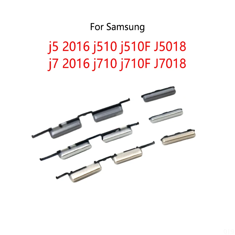 Do Samsung Galaxy J5 2016 J510 J510F J5108 J7 2016 J710 J710F J7108 Przycisk włączania i wyłączania zasilania Zewnętrzna klawiatura wyciszania głośności z boku