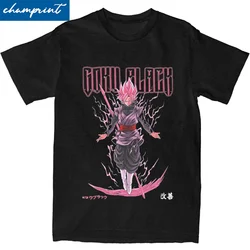 Novelty Dragon Ball Black Goku T Shirt Men's Crewneck Short Sleeve Tops Shirts 100%Cotton Clothes
