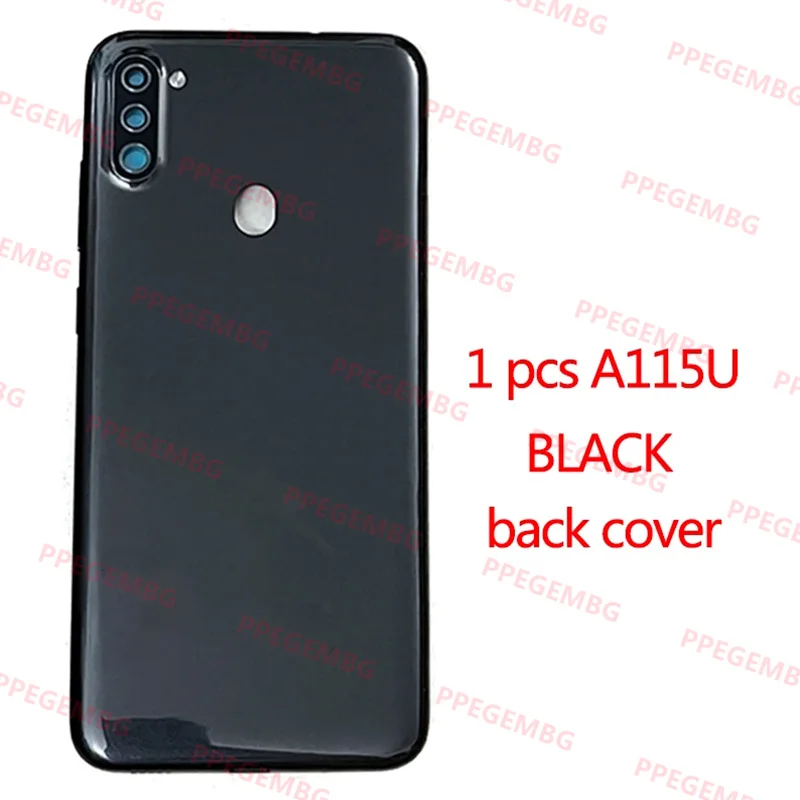 A11 Shell For Samsung Galaxy 2020 A115 A115U Phone Rear Housing Back Cover Chassis Back Panel Door + Camera Lens + Side buttons