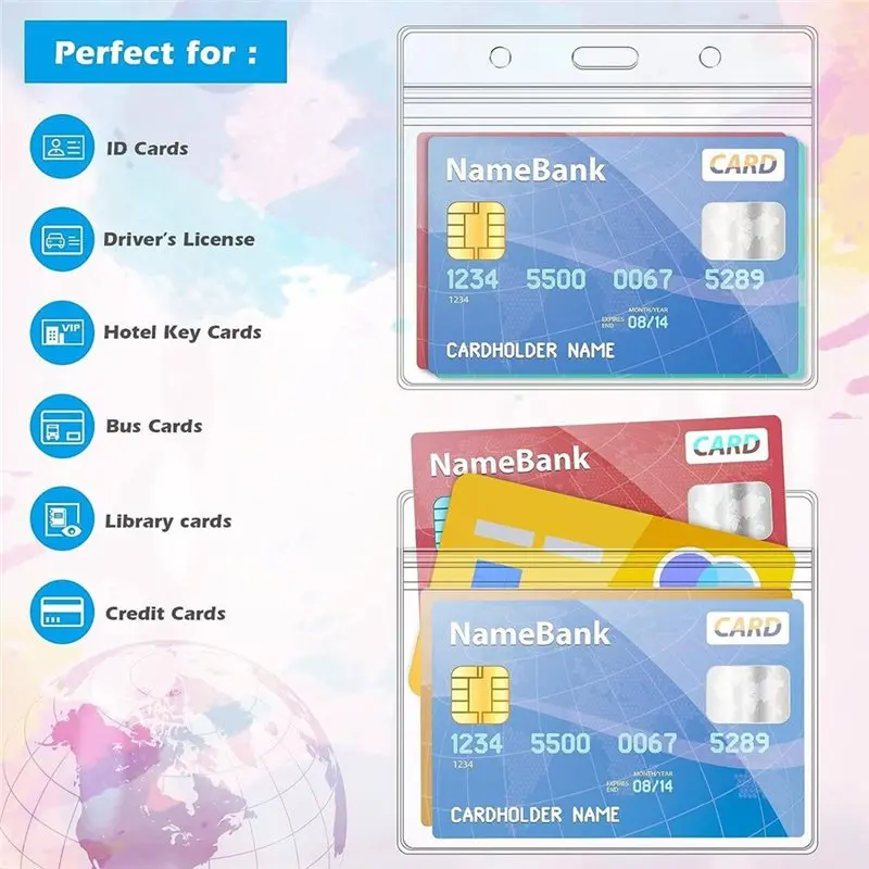 Ef-para escritórios, escolas, voluntários de trabalho compatíveis 20 peças de plástico transparente horizontal porta-identifios de nome colhedores