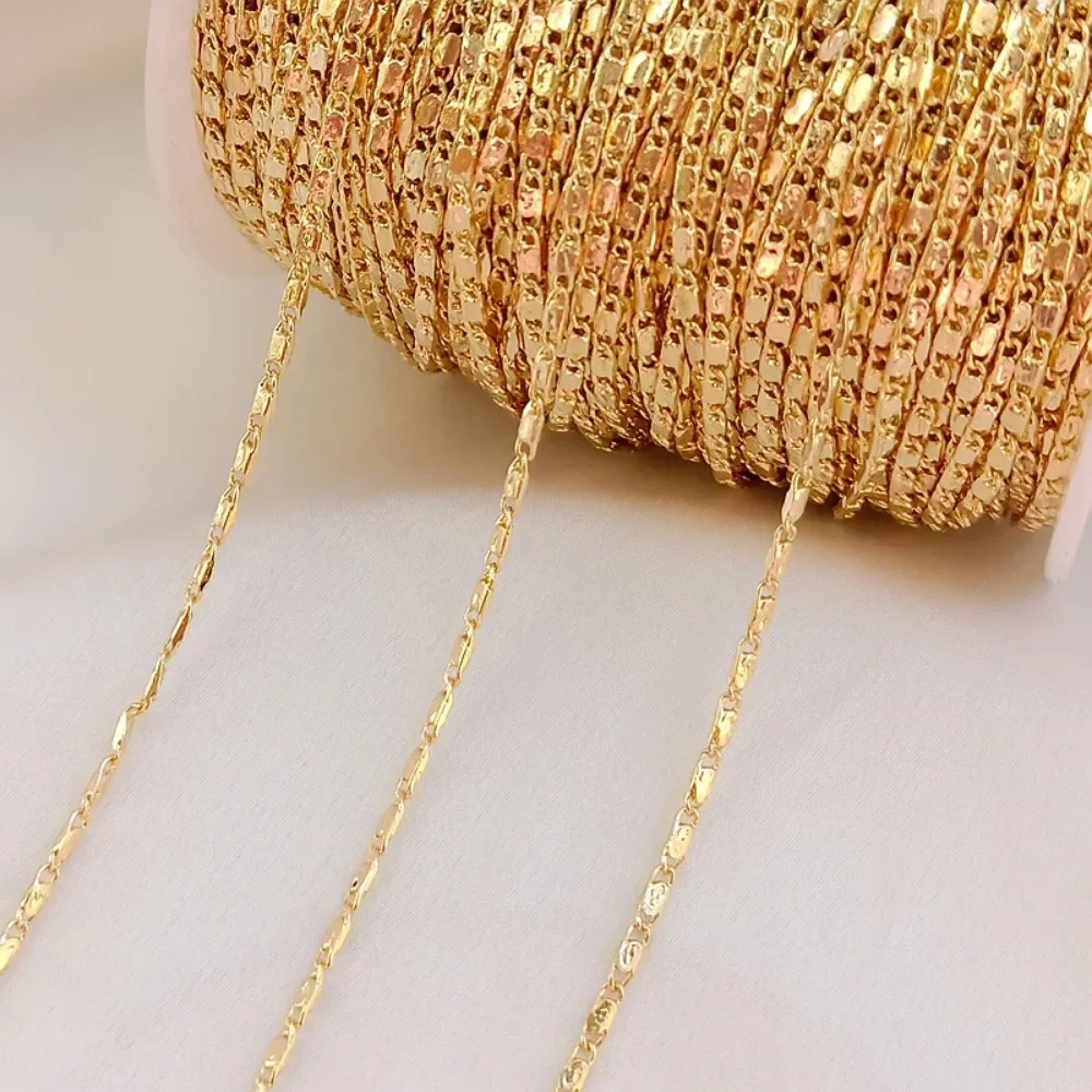 

14k Copper-clad Gold Accessory Lock Chain Semi-finished Product, Handcrafted DIY Bracelet Necklace Accessory Material