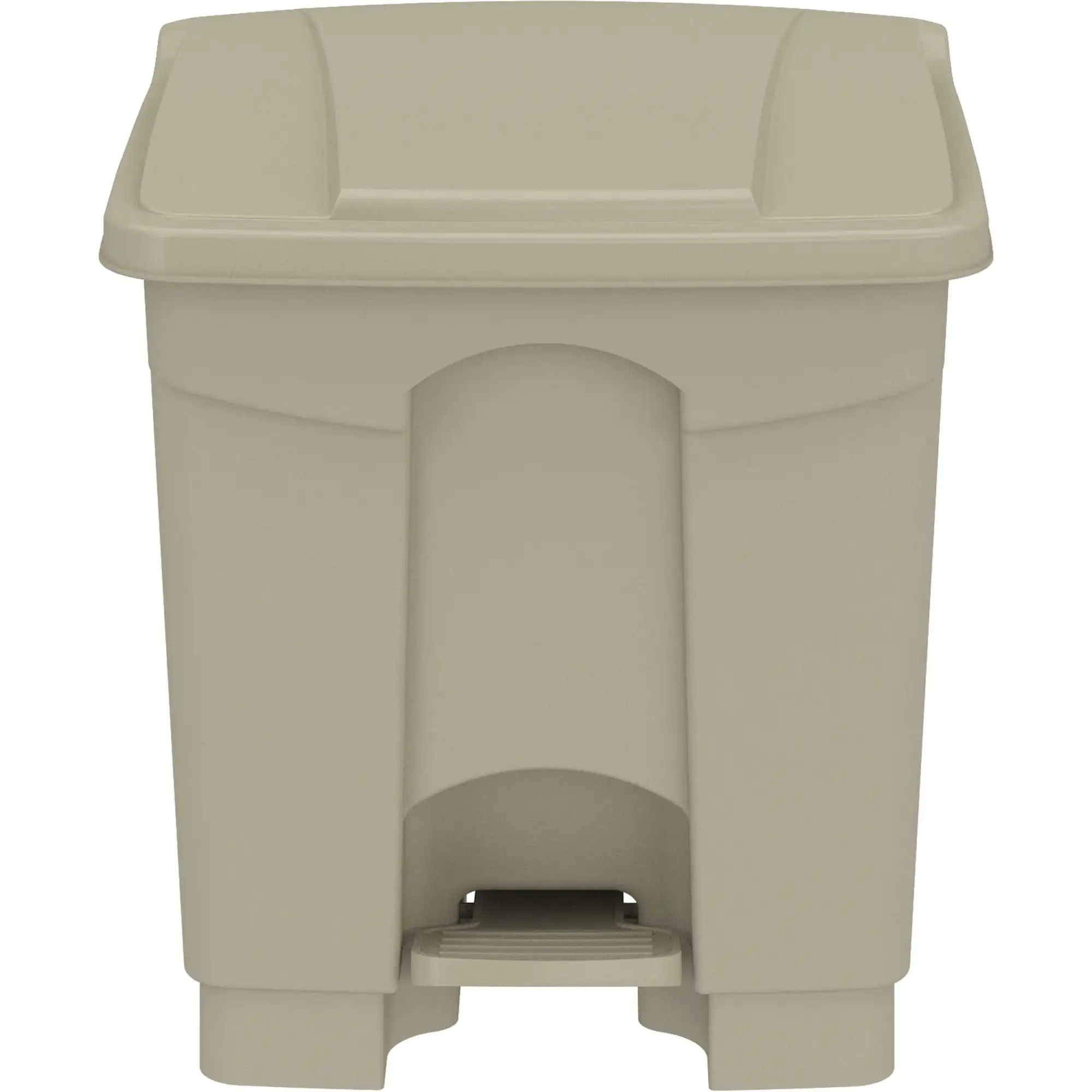 

Plastic Step-On Waste Receptacle - Easy to Clean, Foot Pedal, Lightweight - 17.3 Height X 16 Width X 16 Depth