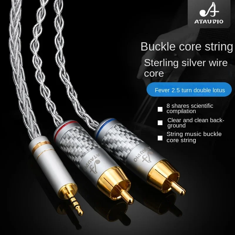 

HIFI RCA Cable HiFi Stereo 2.5mm to 2RCA Audio Cable AUX RCA Jack 2.5 for Amplifiers Audio Home Theater Cable RCA TO