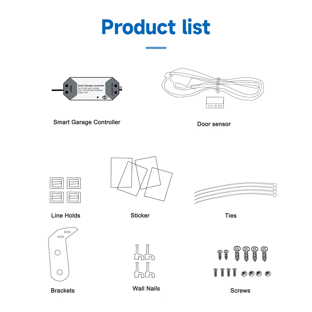 Imagem -06 - Controlador de Porta de Garagem Controlado por Voz Inteligente Tuya Wi-fi App Switch Alexa Echo Google Home Smart Life