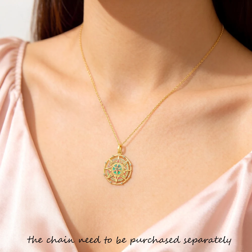 Pendant Magic Aztec Amulet Summer Brand New Golden Jewelry Ethnic Pure 925 Sterling Silver Powerful Gift For Women Men