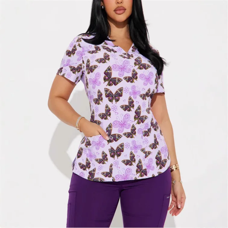 Европейская и американская женская униформа для кормления, универсальный защитный костюм с v-образным вырезом и короткими рукавами, День святого Валентина, любовь, 3D-принт