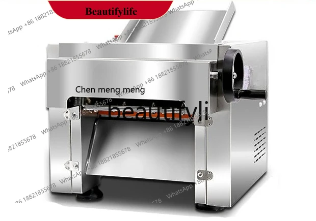 

AB02 Dough Press Machine for Kneading Noodles, Desktop Multifunctional Fully Automatic Stainless Steel Dough Rolling Machine