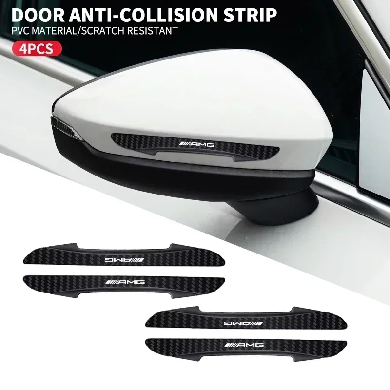 

4pcs Car Logo Door Anti-Collision Protective Strip Sticker For Mercedes Benz AMG W212 W204 W211W168 W213 W205 W210 W108 W124