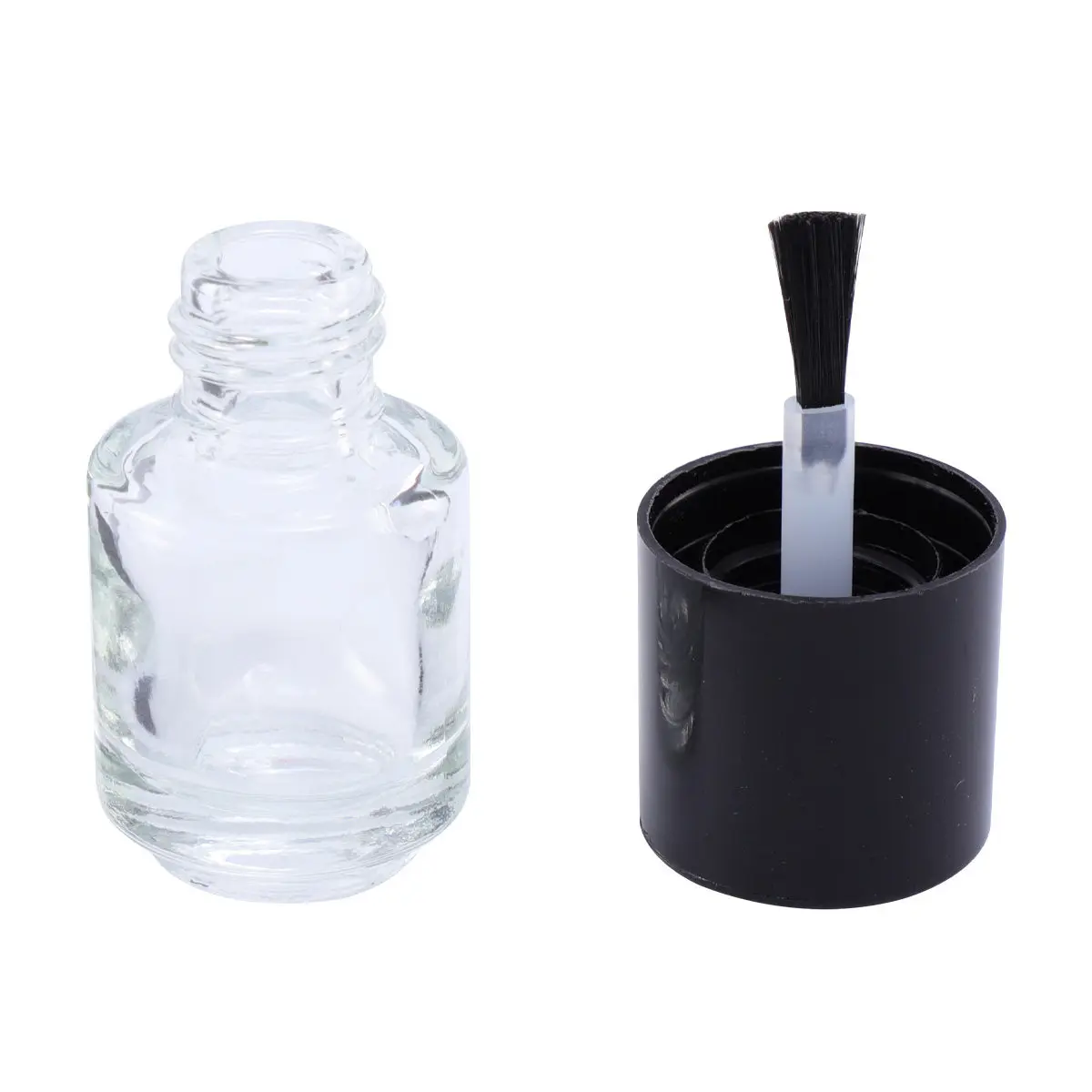 15Pcs Nail Polish Bottles Glass Empty 5Ml Transparent Tough Eco Friendly Refillable Leak Proof for Nail Color Storage