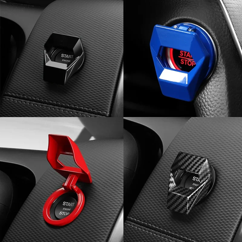 Car One-Click Engine Start Stop Button Cover Stickers Decoration Accessories