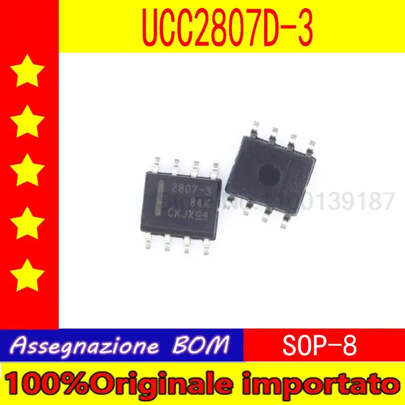 10pcs/lot   UCC2807D-3  UCC2807-3   2807-3  SOP-8  IC chip of PWM controller