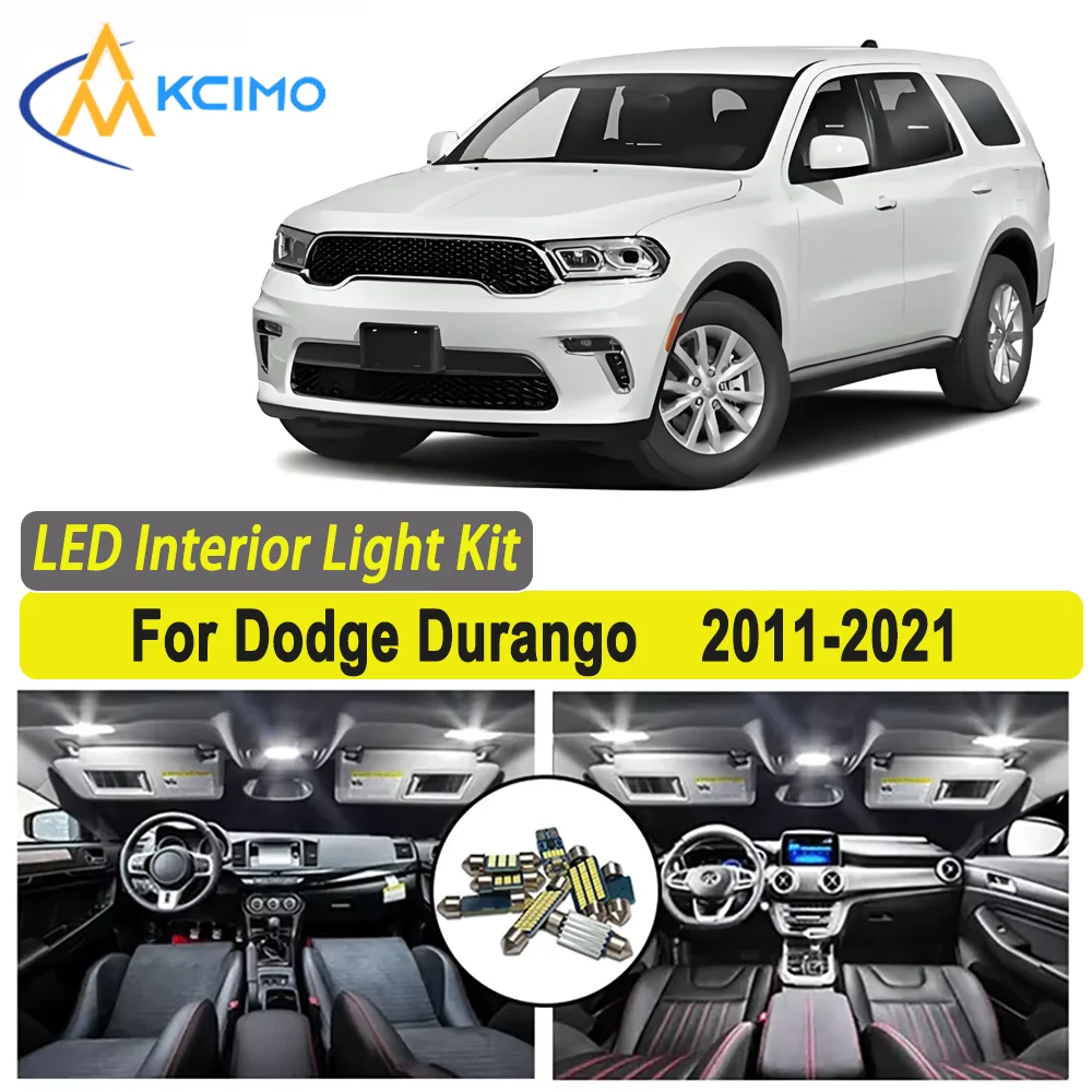

Kcimo LED For Dodge Durango (2011-2021) Premium Bright LED Interior Dome Map Trunk Light Kit Car Led Lamps Car LED Lights Canbus