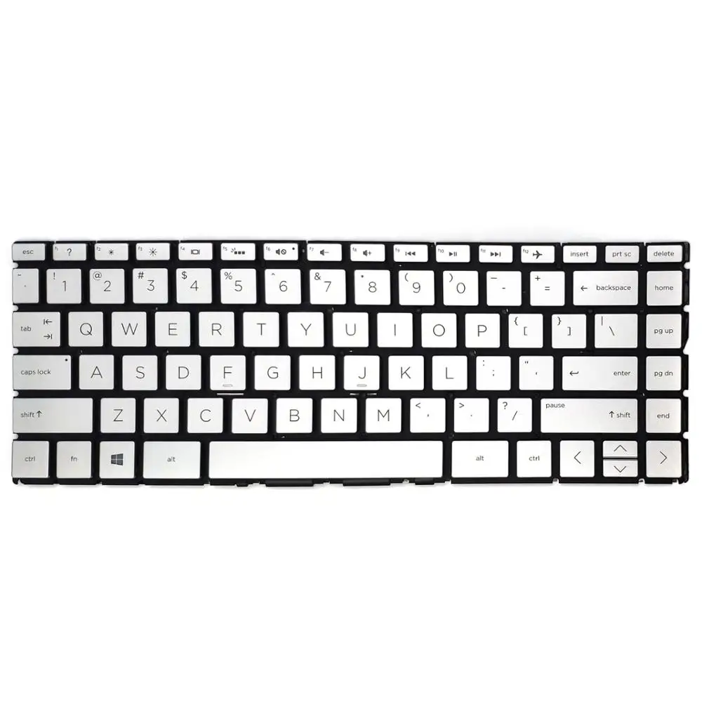 New for HP Pavilion x360 14-CE 14-CE0000 14-CE1000 14-CE1053WM 14-CE1058WM Laptop Keyboard Backlit Silver US