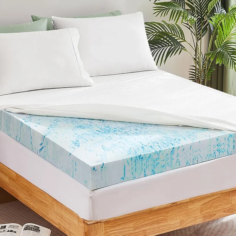 Memory Foam Twin Mattress Topper - 4 Inch Gel Cooling Mattress Pad for Twin Size Bed with Removable Washable