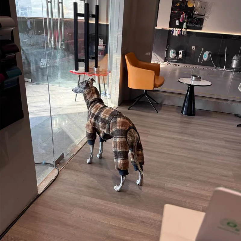 Doppelseitige Samt Whippet Berlington Terrier Hundekleidung Rollkragen-Hundemantel Winddichte Kleidung Warme Jacke für Italien-Windhund – Detail 4