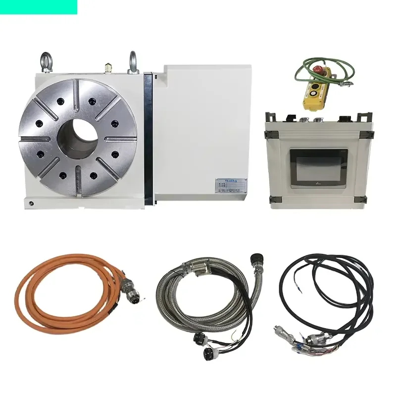 320mm 4 Axis CNC Rotary Table with Single Axis Controller for cnc system