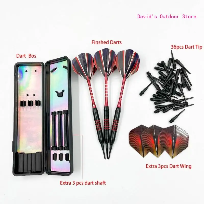 

1 Set Professional Electronic Soft Darts Needle Set 18g Soft Tip Darts With Carrying Case Darts Accessories Easy to Use X3UA