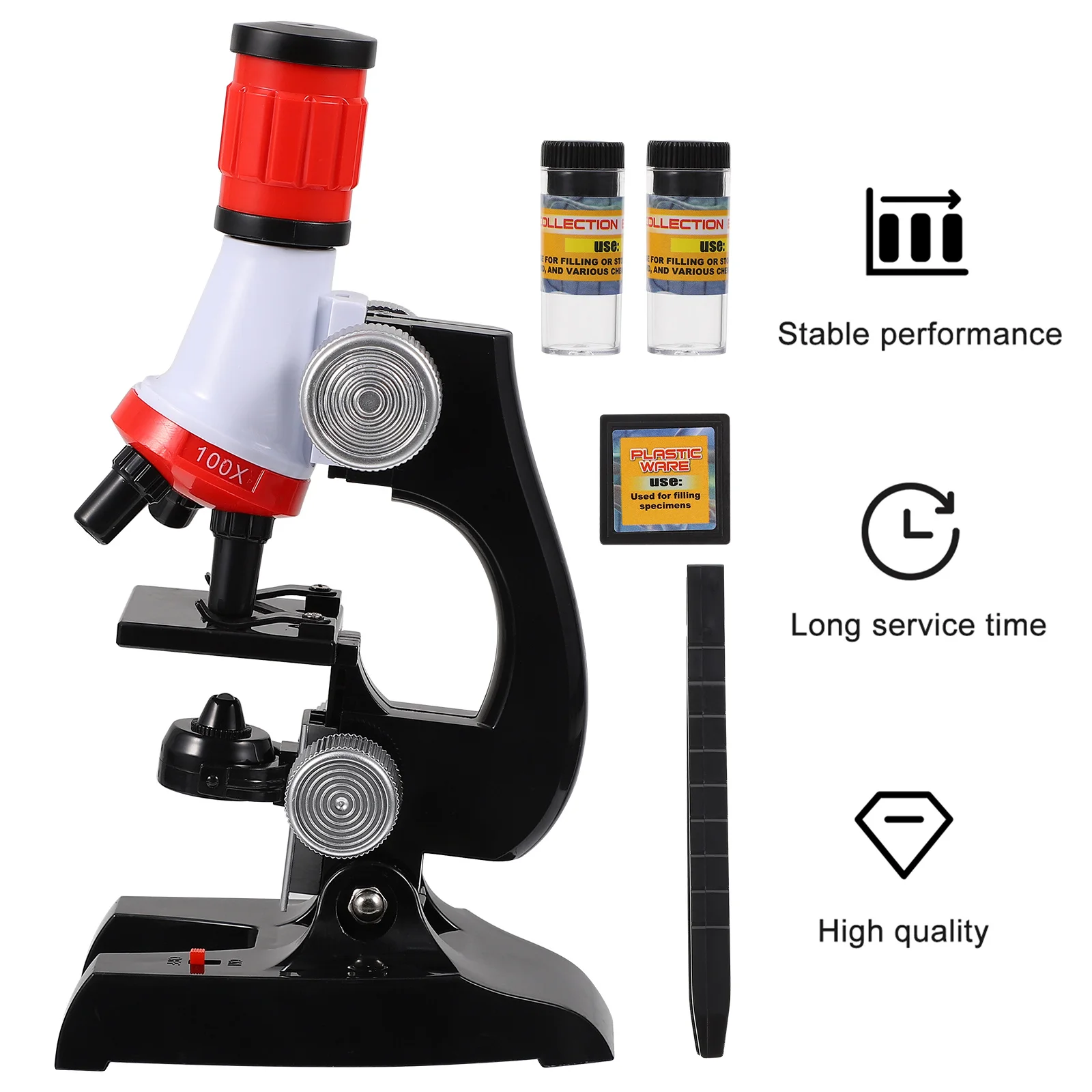 1 مجموعة مجهر تعليمية للأطفال البلاستيك المكبر البيولوجي أداة مراقبة تجربة تعلم العلوم المبكرة
