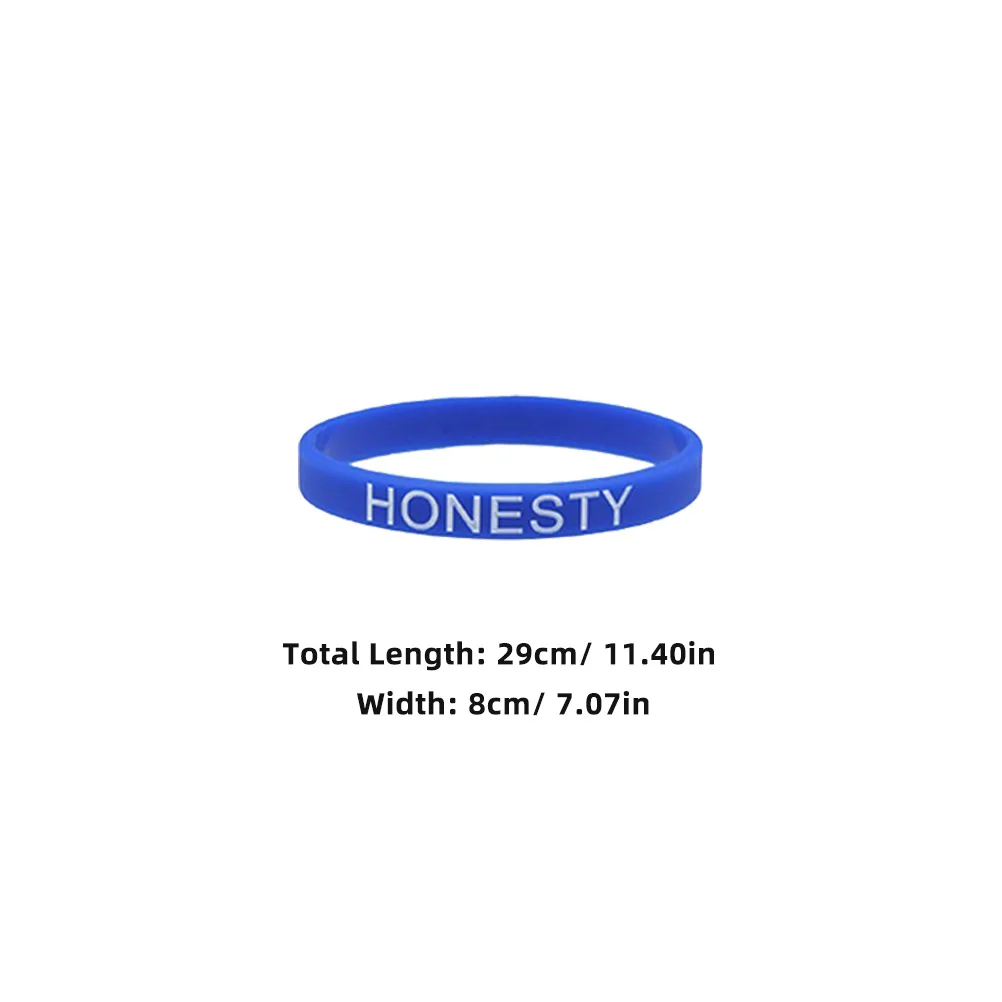 

5pcs Silicone Wristbands Inspirational English Letters Comfortable Unisex Sports Hand Ring Durable Gift Friends Families