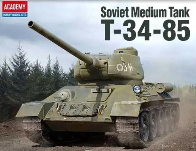 Academy 13421 1/72 Soviet T-34/85 Medium Tank Scale Plastic Model Kit