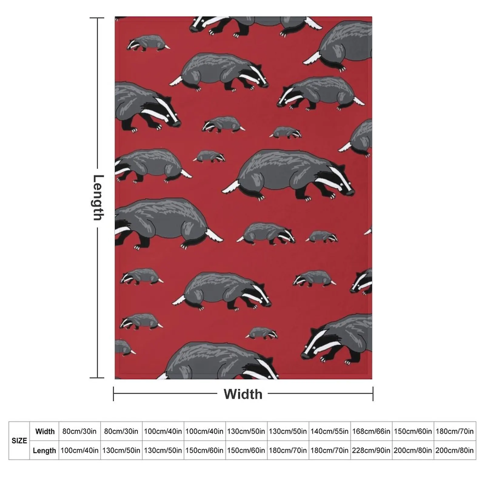 Save The Badgers Red Cartoon Throw Blanket Comforter Sofa Quilt Multi-Purpose Blankets