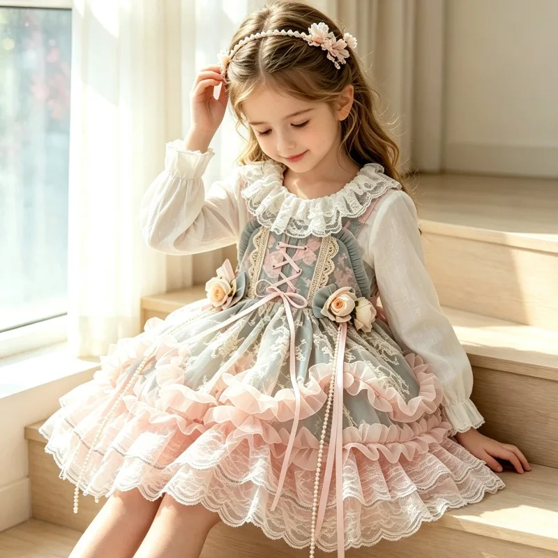 robe-lolita-jsk-pour-enfants-en-dentelle-a-volants-bretelles-spaghetti-fleurs-3d-jupe-en-tulle-rose-a-volants-tenue-de-princesse-pour-fete-du-the